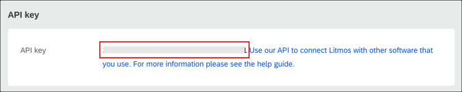 Make a copy of your API Key