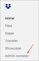 Select Admin Console