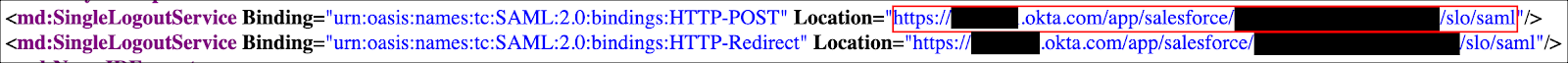 copy your Identity Provider Single Logout URL